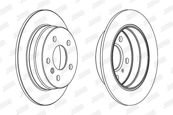 Jurid/Bendix 562274J Bremsscheibe hinten, unbelüftet 562274J: Kaufen Sie zu einem guten Preis in Polen bei 2407.PL!