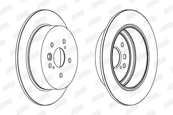 Jurid/Bendix 562288J Rear brake disc, non-ventilated 562288J: Buy near me at 2407.PL in Poland at an Affordable price!