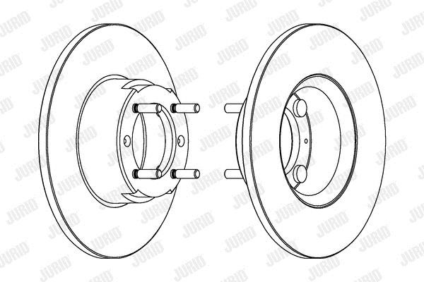 Jurid/Bendix 561077J Unventilated front brake disc 561077J: Buy near me at 2407.PL in Poland at an Affordable price!