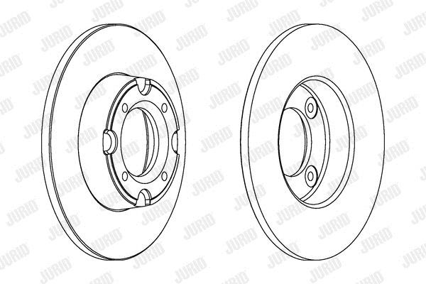 Jurid/Bendix 561113J Unventilated front brake disc 561113J: Buy near me in Poland at 2407.PL - Good price!