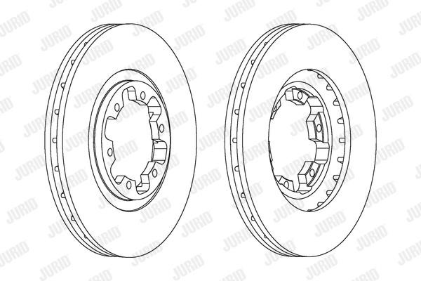 Jurid/Bendix 562388J Front brake disc ventilated 562388J: Buy near me in Poland at 2407.PL - Good price!