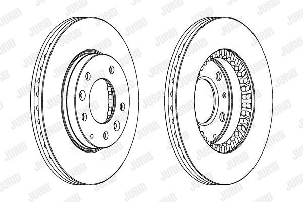 Jurid/Bendix 562446JC Front brake disc ventilated 562446JC: Buy near me in Poland at 2407.PL - Good price!