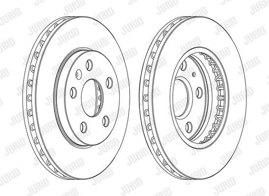 Jurid/Bendix 562460J Front brake disc ventilated 562460J: Buy near me in Poland at 2407.PL - Good price!