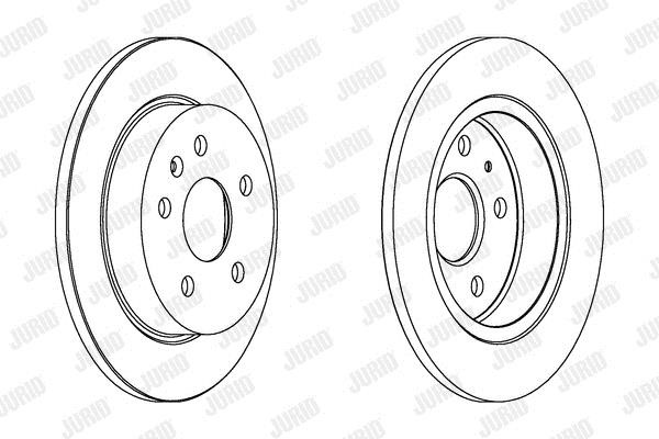 Jurid/Bendix 562461JC Rear brake disc, non-ventilated 562461JC: Buy near me at 2407.PL in Poland at an Affordable price!