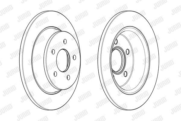 Jurid/Bendix 562655JC Rear brake disc, non-ventilated 562655JC: Buy near me in Poland at 2407.PL - Good price!