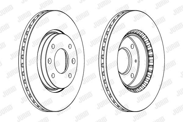 Jurid/Bendix 562734JC Front brake disc ventilated 562734JC: Buy near me in Poland at 2407.PL - Good price!