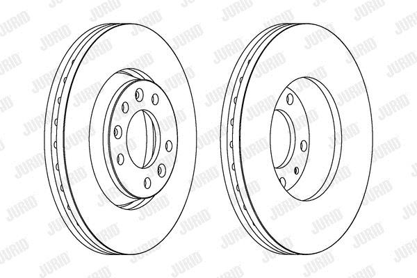 Jurid/Bendix 562839JC Front brake disc ventilated 562839JC: Buy near me in Poland at 2407.PL - Good price!