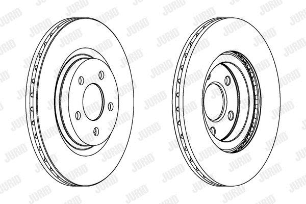 Jurid/Bendix 562524J Front brake disc ventilated 562524J: Buy near me in Poland at 2407.PL - Good price!
