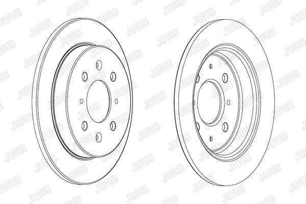 Jurid/Bendix 562851JC Rear brake disc, non-ventilated 562851JC: Buy near me in Poland at 2407.PL - Good price!