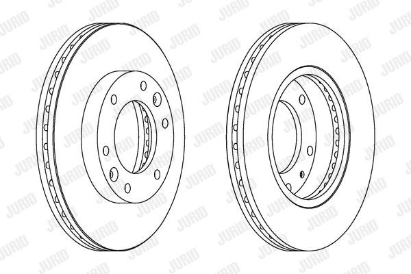 Jurid/Bendix 562918JC Front brake disc ventilated 562918JC: Buy near me in Poland at 2407.PL - Good price!