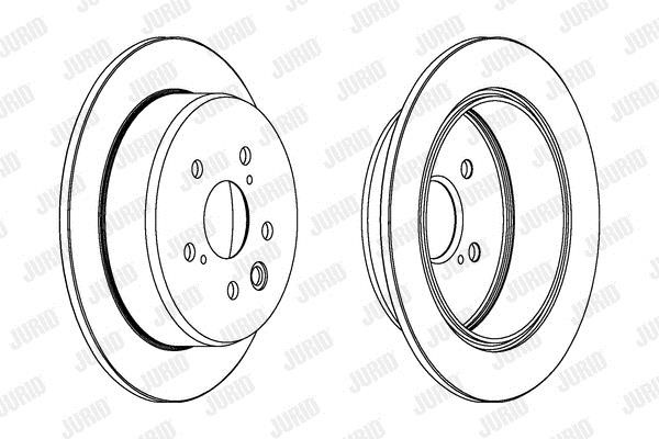 Jurid/Bendix 562920JC Rear brake disc, non-ventilated 562920JC: Buy near me in Poland at 2407.PL - Good price!