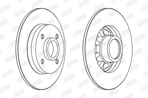 Jurid/Bendix 562936J Rear brake disc, non-ventilated 562936J: Buy near me in Poland at 2407.PL - Good price!