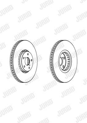 Jurid/Bendix 562950JC1 Front brake disc ventilated 562950JC1: Buy near me in Poland at 2407.PL - Good price!