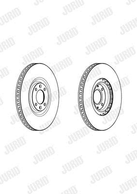 Jurid/Bendix 562942JC Front brake disc ventilated 562942JC: Buy near me in Poland at 2407.PL - Good price!