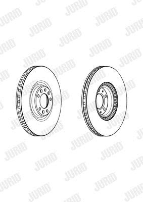 Jurid/Bendix 562943JC Front brake disc ventilated 562943JC: Buy near me in Poland at 2407.PL - Good price!
