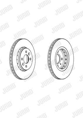 Jurid/Bendix 562959JC Front brake disc ventilated 562959JC: Buy near me in Poland at 2407.PL - Good price!
