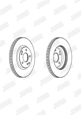 Jurid/Bendix 562984JC Front brake disc ventilated 562984JC: Buy near me in Poland at 2407.PL - Good price!