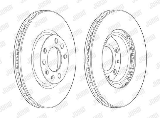 Jurid/Bendix 562992JC Front brake disc ventilated 562992JC: Buy near me in Poland at 2407.PL - Good price!