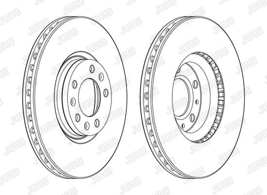 Jurid/Bendix 562994JC Front brake disc ventilated 562994JC: Buy near me in Poland at 2407.PL - Good price!