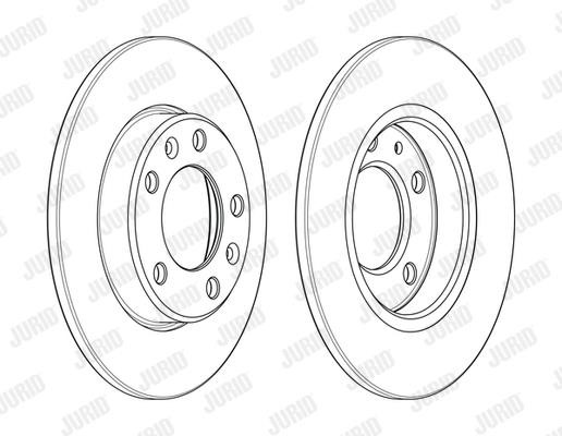 Jurid/Bendix 562996JC Rear brake disc, non-ventilated 562996JC: Buy near me in Poland at 2407.PL - Good price!