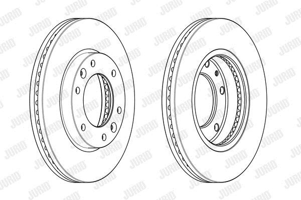 Jurid/Bendix 563006JC Front brake disc ventilated 563006JC: Buy near me in Poland at 2407.PL - Good price!