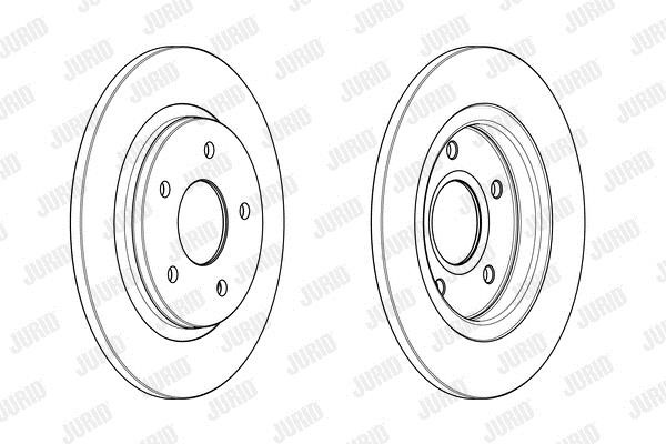 Jurid/Bendix 563011JC Rear brake disc, non-ventilated 563011JC: Buy near me in Poland at 2407.PL - Good price!