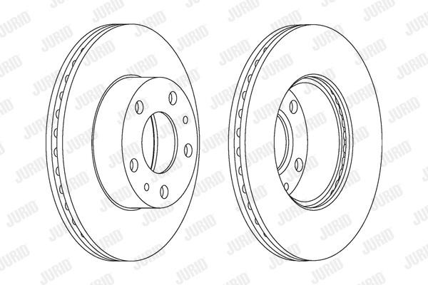Jurid/Bendix 563018J Front brake disc ventilated 563018J: Buy near me in Poland at 2407.PL - Good price!