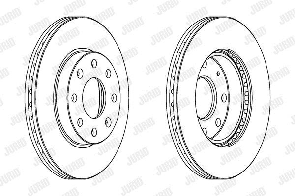 Jurid/Bendix 563019JC Front brake disc ventilated 563019JC: Buy near me in Poland at 2407.PL - Good price!