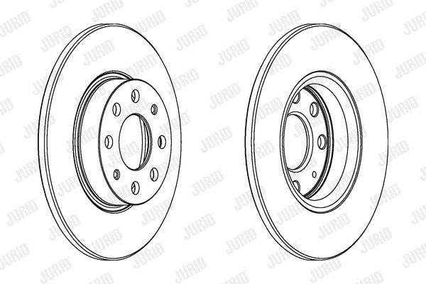 Jurid/Bendix 563020JC Unventilated front brake disc 563020JC: Buy near me in Poland at 2407.PL - Good price!