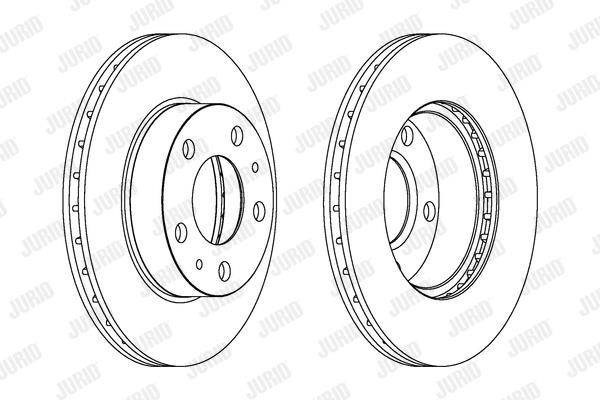 Jurid/Bendix 563021J Front brake disc ventilated 563021J: Buy near me in Poland at 2407.PL - Good price!