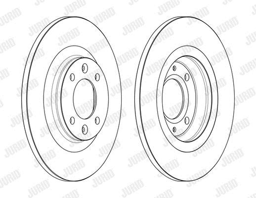 Jurid/Bendix 563162JC Rear brake disc, non-ventilated 563162JC: Buy near me at 2407.PL in Poland at an Affordable price!