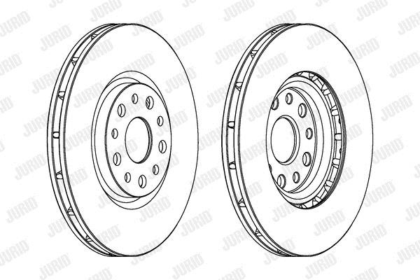 Jurid/Bendix 563036JC Front brake disc ventilated 563036JC: Buy near me in Poland at 2407.PL - Good price!