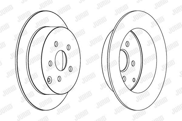 Jurid/Bendix 563037JC Rear brake disc, non-ventilated 563037JC: Buy near me in Poland at 2407.PL - Good price!