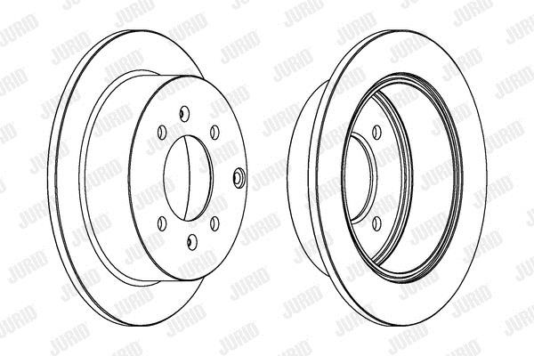 Jurid/Bendix 563042JC Rear brake disc, non-ventilated 563042JC: Buy near me in Poland at 2407.PL - Good price!