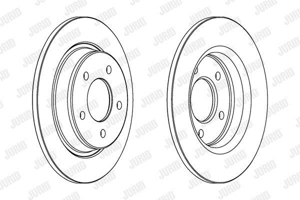 Jurid/Bendix 563043JC Rear brake disc, non-ventilated 563043JC: Buy near me in Poland at 2407.PL - Good price!