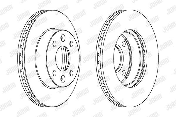 Jurid/Bendix 563050JC Front brake disc ventilated 563050JC: Buy near me in Poland at 2407.PL - Good price!