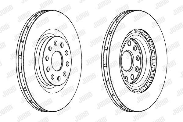 Jurid/Bendix 563062JC Front brake disc ventilated 563062JC: Buy near me at 2407.PL in Poland at an Affordable price!