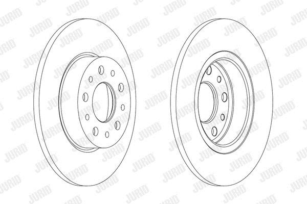 Jurid/Bendix 563064JC Rear brake disc, non-ventilated 563064JC: Buy near me in Poland at 2407.PL - Good price!