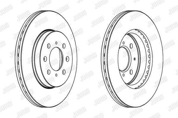 Jurid/Bendix 563065JC Front brake disc ventilated 563065JC: Buy near me in Poland at 2407.PL - Good price!