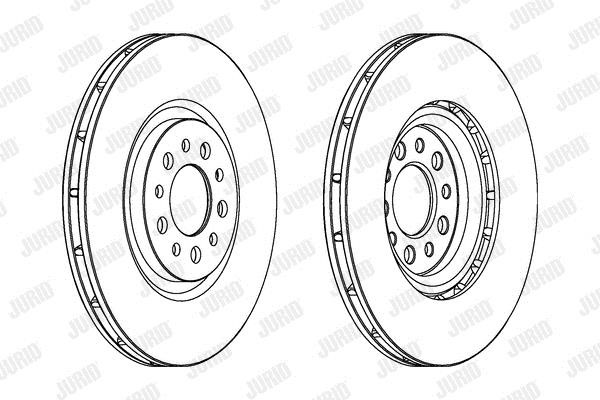Jurid/Bendix 563067JC1 Front brake disc ventilated 563067JC1: Buy near me at 2407.PL in Poland at an Affordable price!