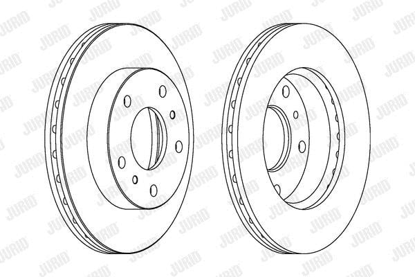 Jurid/Bendix 563077JC Front brake disc ventilated 563077JC: Buy near me in Poland at 2407.PL - Good price!
