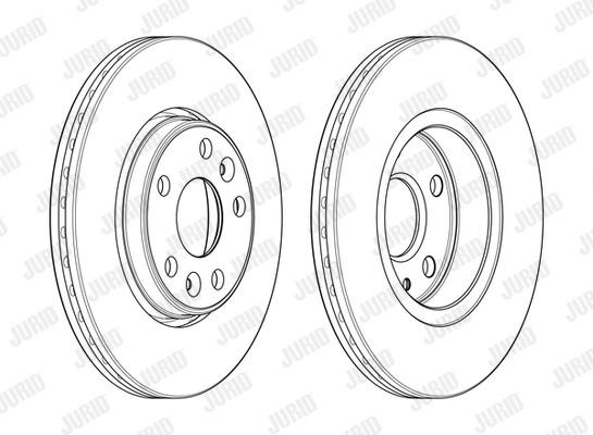 Jurid/Bendix 563080JC Front brake disc ventilated 563080JC: Buy near me in Poland at 2407.PL - Good price!