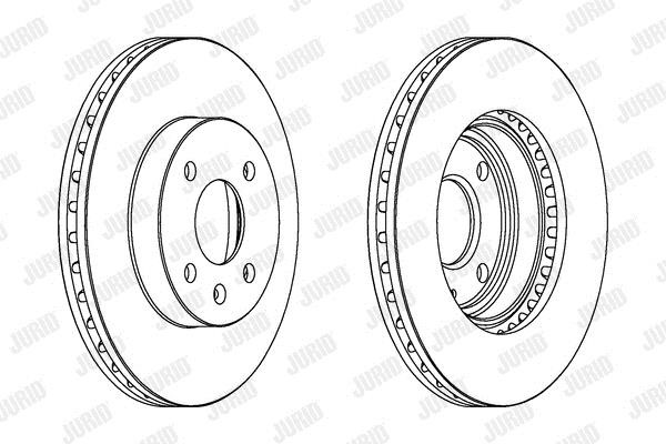 Jurid/Bendix 563081JC Front brake disc ventilated 563081JC: Buy near me in Poland at 2407.PL - Good price!