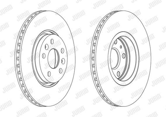 Jurid/Bendix 563091JC Front brake disc ventilated 563091JC: Buy near me in Poland at 2407.PL - Good price!