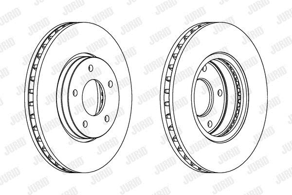 Jurid/Bendix 563098JC Front brake disc ventilated 563098JC: Buy near me in Poland at 2407.PL - Good price!