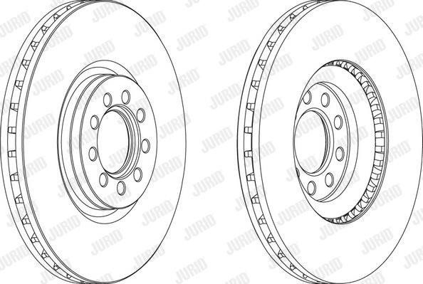 Jurid/Bendix 569164J Front brake disc ventilated 569164J: Buy near me in Poland at 2407.PL - Good price!