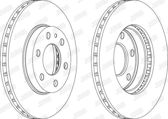 Jurid/Bendix 569165J Front brake disc ventilated 569165J: Buy near me in Poland at 2407.PL - Good price!