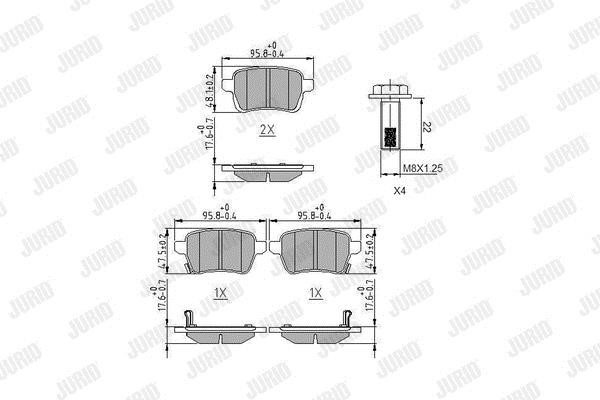 Jurid/Bendix 573689J Гальмівні колодки, комплект 573689J: Приваблива ціна - Купити у Польщі на 2407.PL!