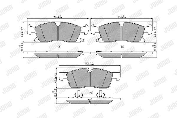 Jurid/Bendix 573459J Brake Pad Set, disc brake 573459J: Buy near me in Poland at 2407.PL - Good price!