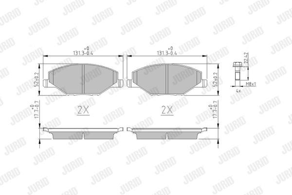 Jurid/Bendix 573601J Brake Pad Set, disc brake 573601J: Buy near me in Poland at 2407.PL - Good price!